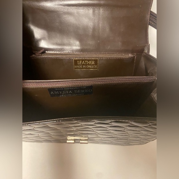 Vintage Amelia Berko Brown Leather Shoulder Bag - Picture 9 of 9